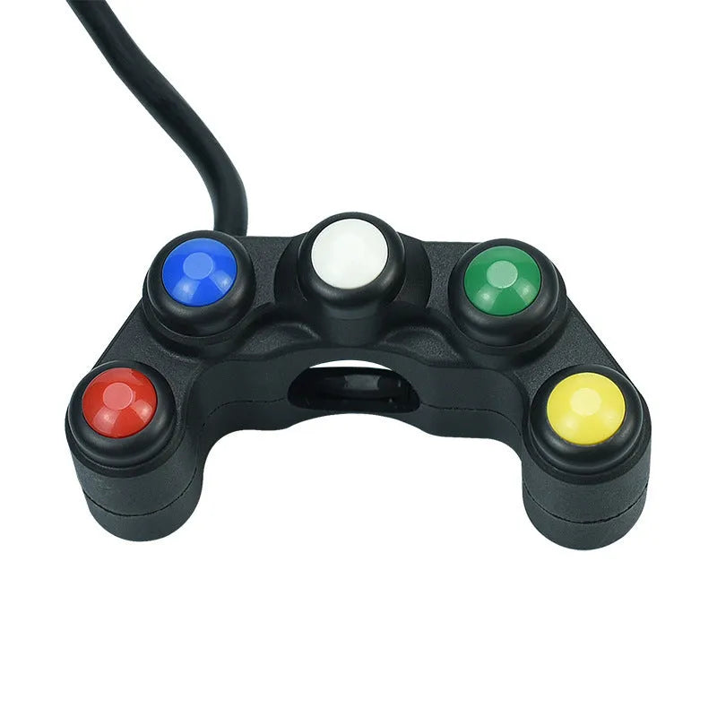 Plastic five-colour five-position motorcycle accessory switch panel with 52cm cable