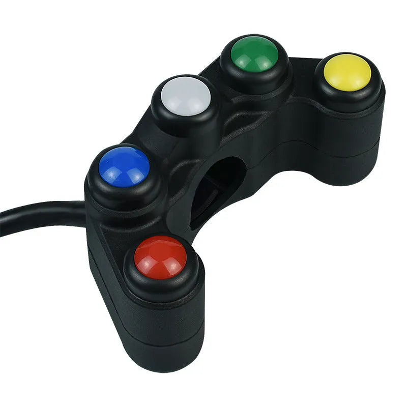 Plastic five-colour five-position motorcycle accessory switch panel with 52cm cable