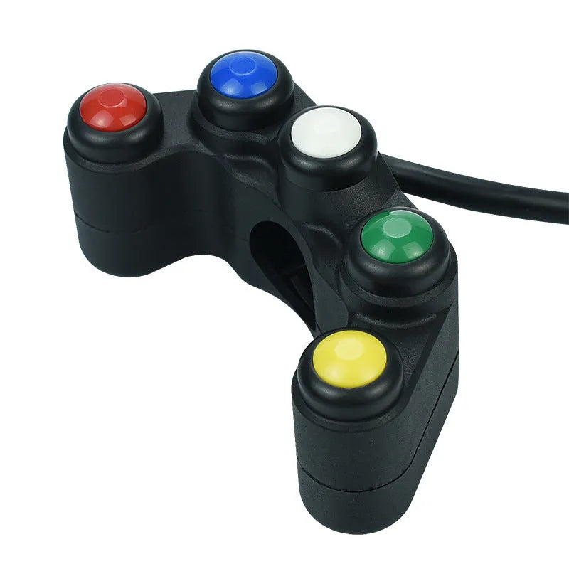 Plastic five-colour five-position motorcycle accessory switch panel with 52cm cable