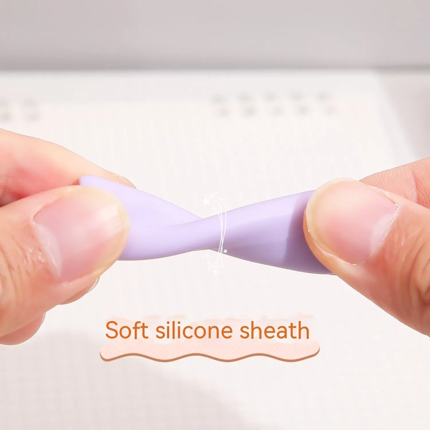 Macaron colour series press gel pen with a 0.5mm tip on a white background.