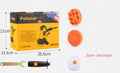 Yellow automobile polishing machine with 125mm disc and 1.6m power cord