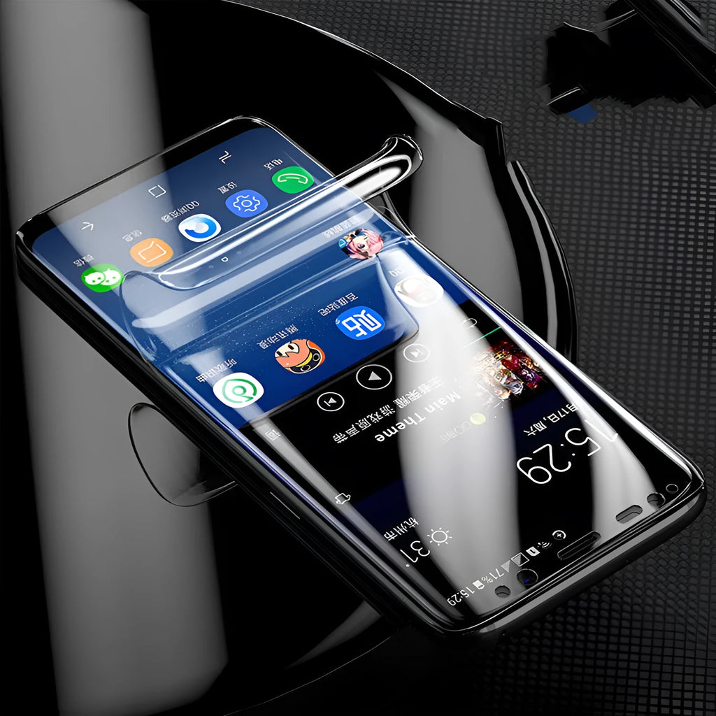Purple Light packaged hydraulic film curved screen protector for Samsung Galaxy S series phones