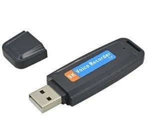 Black and white SK-001 creative USB flash drive showing compact size