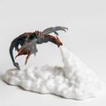 3D printed dragon night light with warm red breathing light effect, PLA material construction