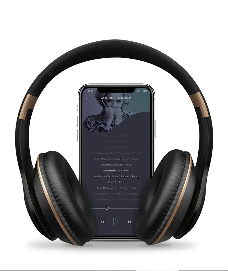 Blue and red Bluetooth wireless stereo headset with 4.2 connectivity and bilateral design