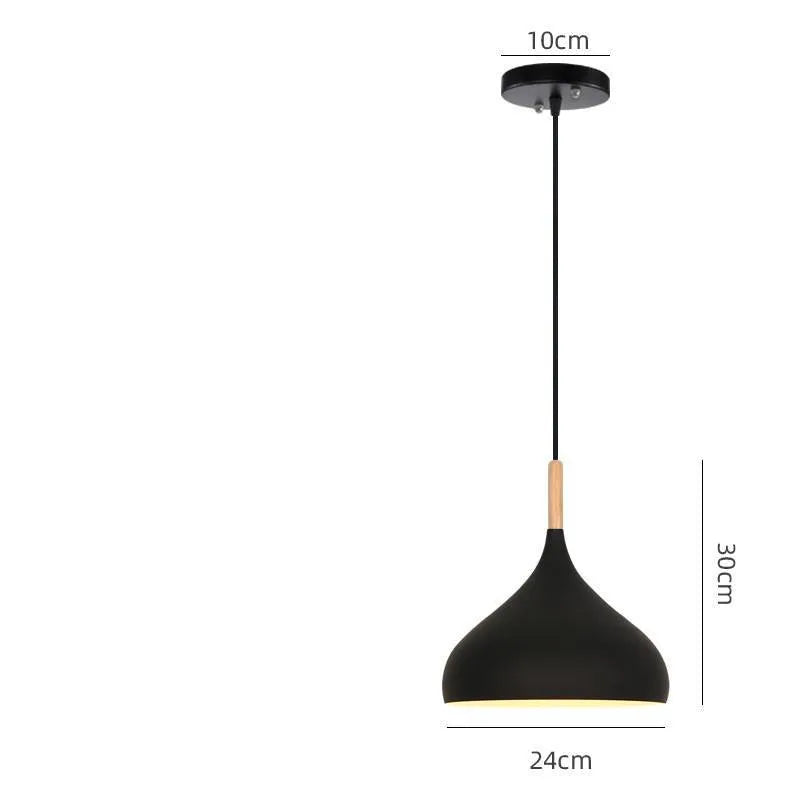 Adjustable zinc alloy pendant lamp in modern simple style with aluminium body and six colour options
