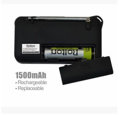 Rolton W405 compact portable FM radio speaker with MP3 player and LED display