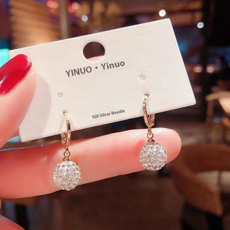 Copper geometric earrings with zircon stones and electroplated rose detail in various colour options for women
