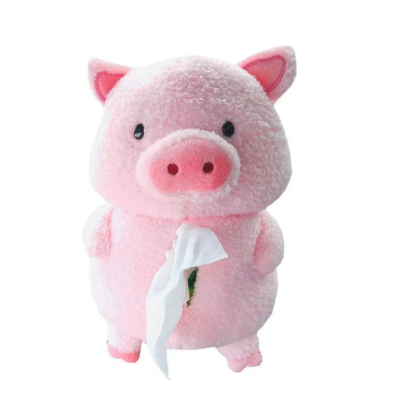 Cartoon plush car tissue box in Lamb design for vehicle interior decoration