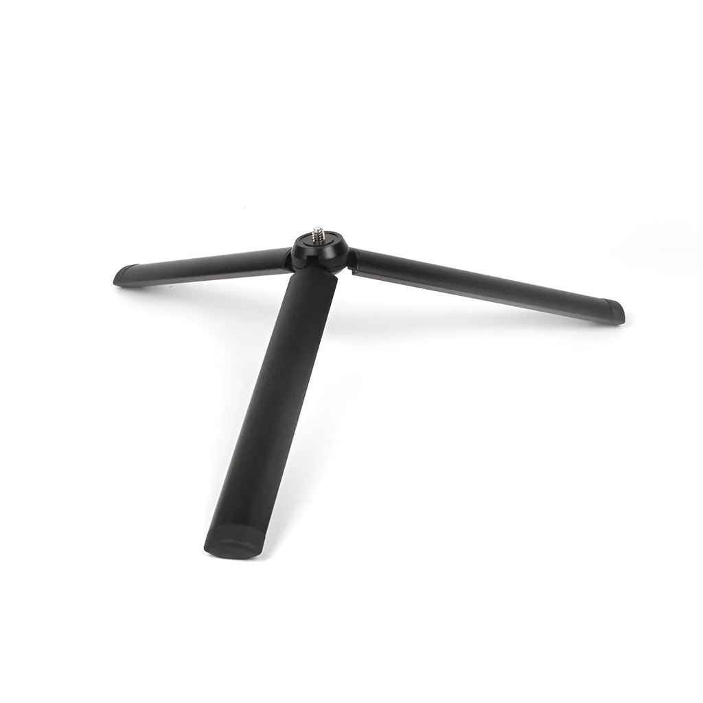 Black aluminium alloy mobile phone tripod compatible with Apple iPhones for photography