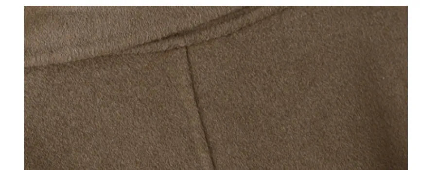 Long men's wool coat with a suit collar in black and caramel colour options.