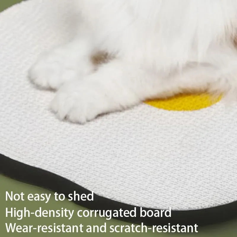 Grey corrugated wall mounted cat scratching board with measurements showing 40cm width