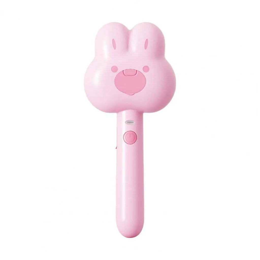 Rechargeable pet steam grooming brush in cartoon design with green, pink or white colour options