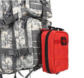 Tactical medical bag in nylon with hook-and-loop closure measuring 15x21x11cm