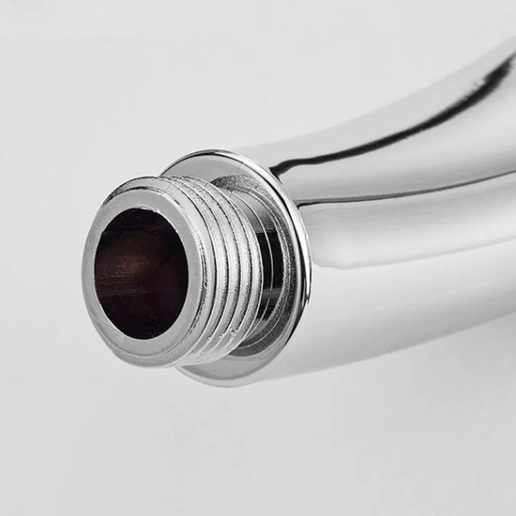 Hand-held pressurised shower with rainfall function and orange shower head option