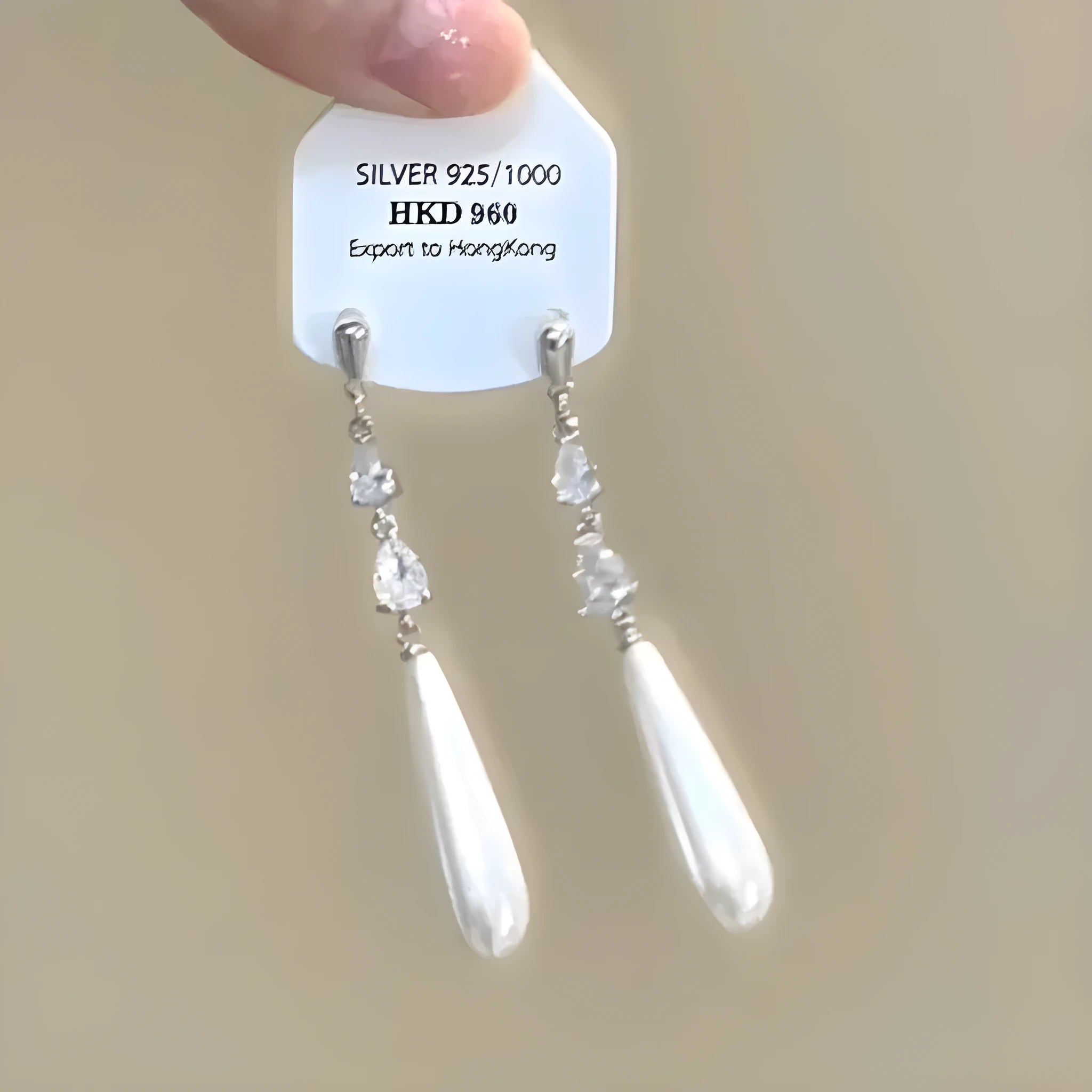 Geometric heart shape women's earrings with rhinestone star and tassel drop design in electroplated alloy