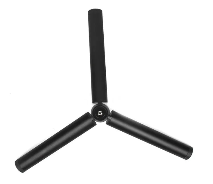 Black aluminium alloy mobile phone tripod compatible with Apple iPhones for photography