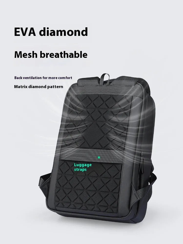 Graphite grey business backpack with USB charging port and 20 litre capacity