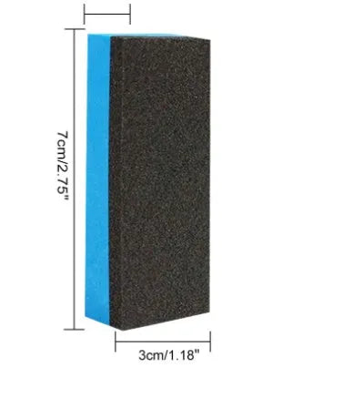 Automotive iron powder rust remover spray with blue sponge and towel accessories
