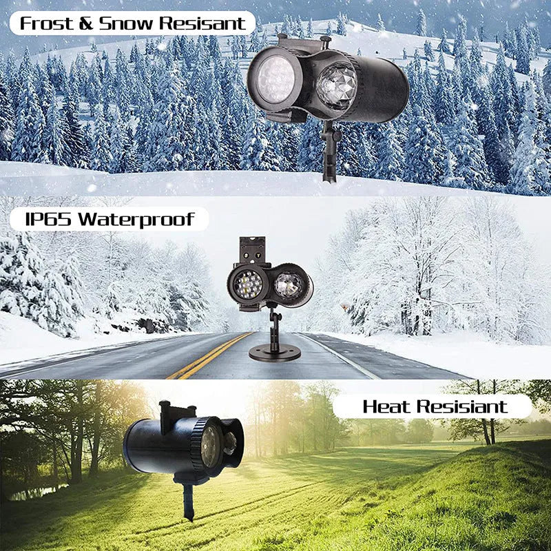 Outdoor waterproof double tube animated water pattern LED light with pattern cards