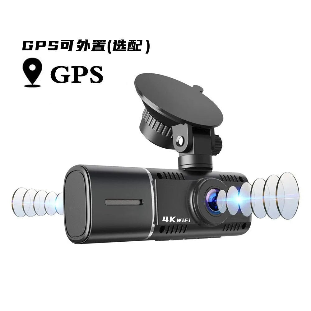 Standard black dash cam with 1.5-inch screen for front and rear 1080p recording with night vision