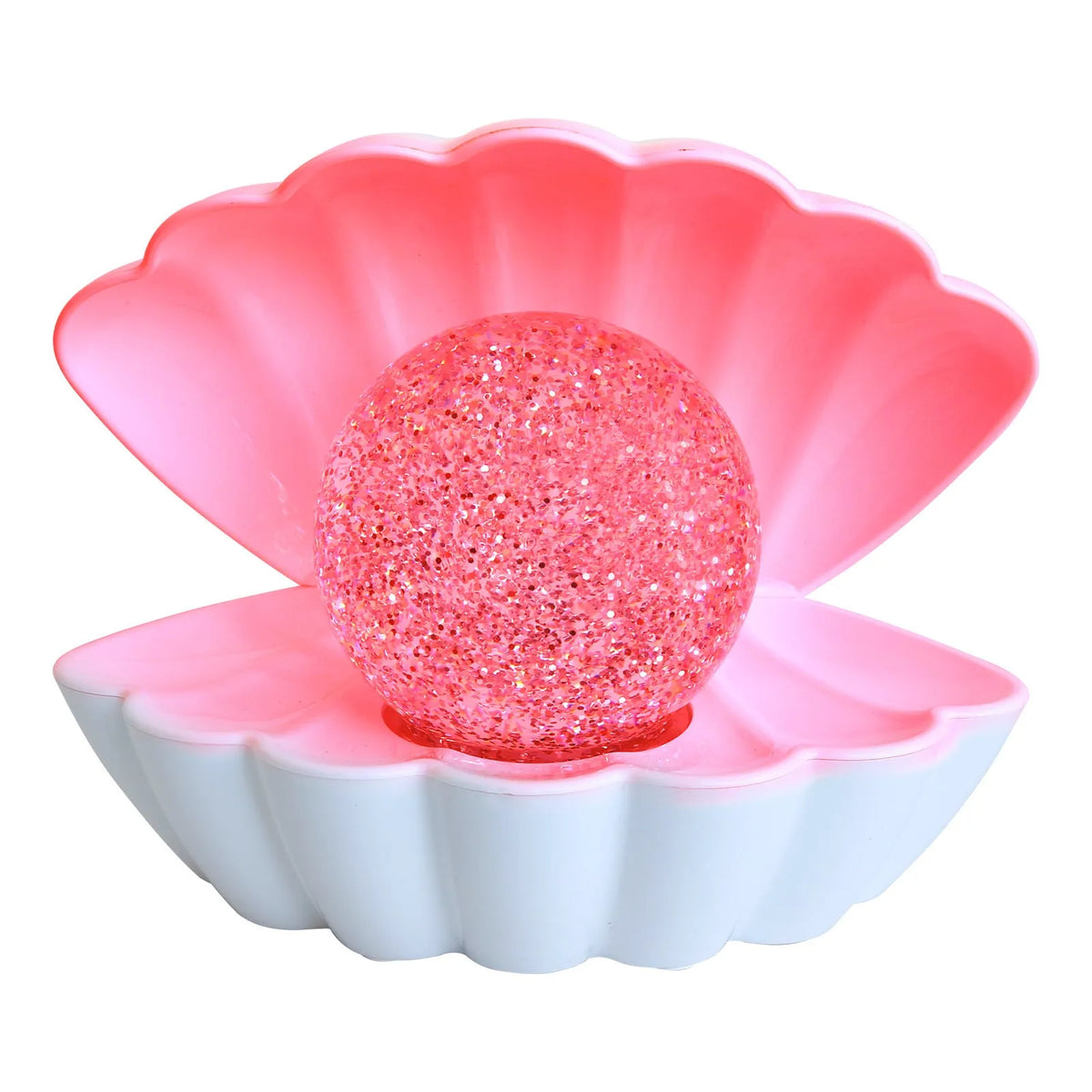 Shell-shaped decorative night lamp with neon lighting measuring 15cm by 18cm