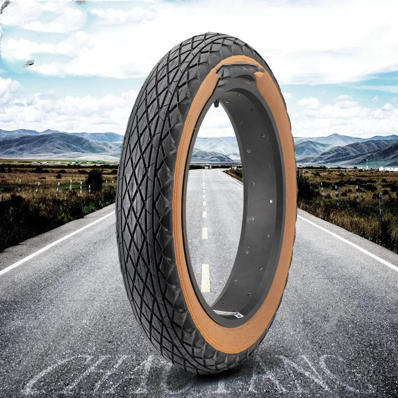 Brown 20x4.0 inch rubber tyre for snowmobiles and electric beach cars