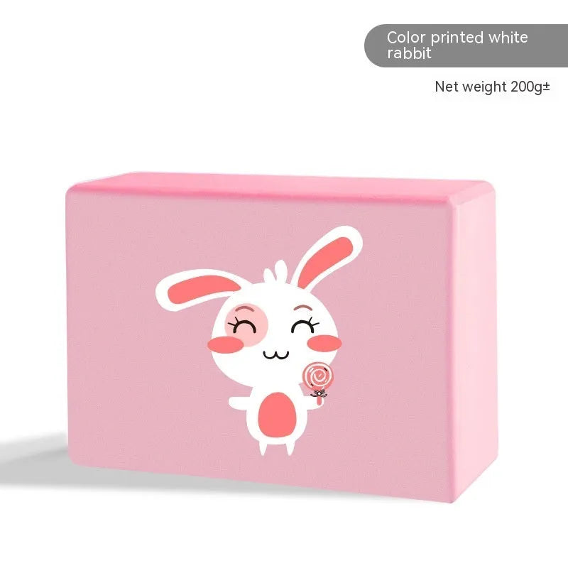 High-density EVA yoga block in mint green colour showing its rectangular shape and flat sides.