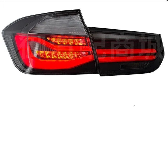 BMW 3 Series tail light assembly with LED running lights in red or smoked black options