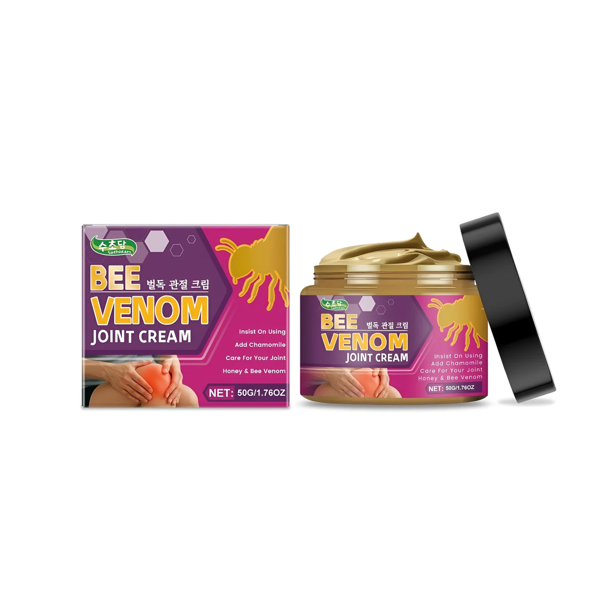 50g tube of joint cream with natural chamomile and aloe extracts.