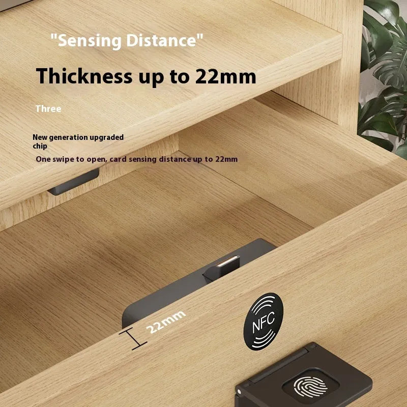 F079 electronic invisible drawer and wardrobe lock with punch-free installation