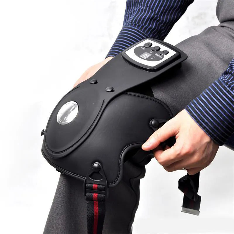 Infrared knee and shoulder massager with heat settings, knee pads, and shoulder pads
