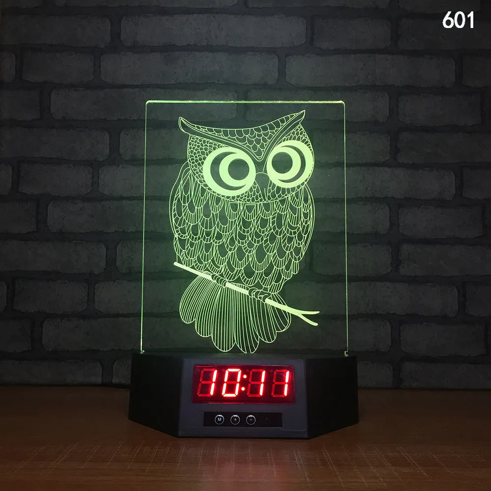 3D dolphin-shaped wireless LED table lamp with remote control on wooden surface