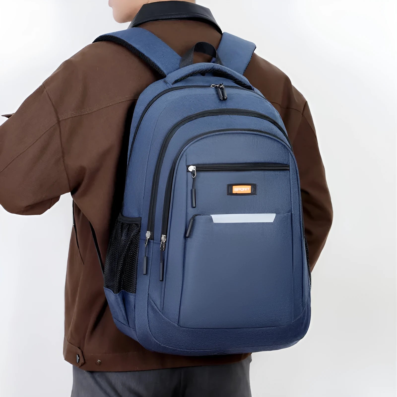 Casual men's backpack in Oxford cloth with polyester lining, available in four colours
