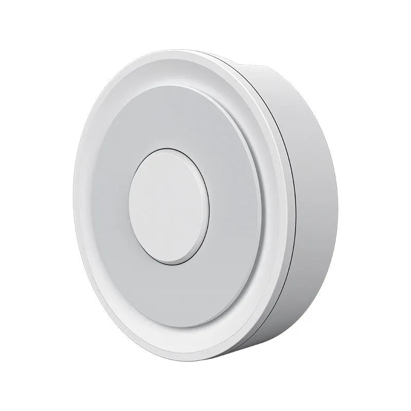 White square ZigBee smart home gateway measuring 78mm with USB power connection