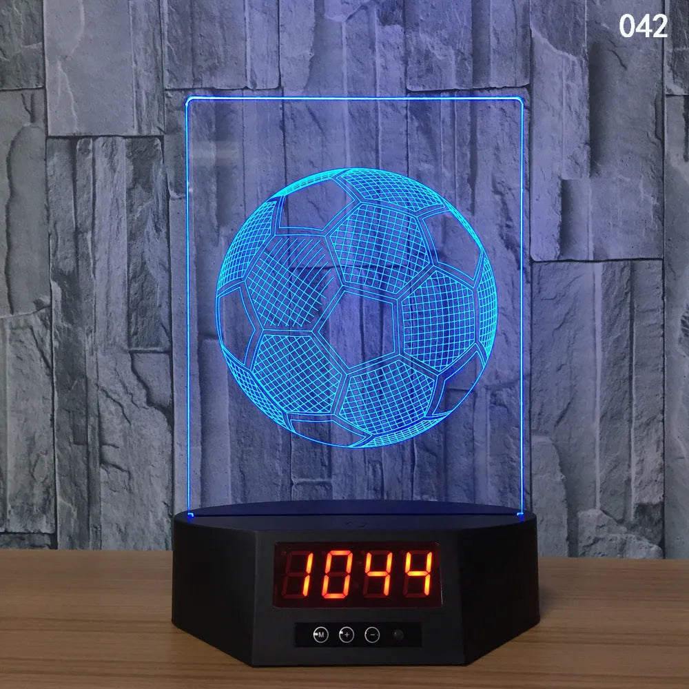3D dolphin-shaped wireless LED table lamp with remote control on wooden surface