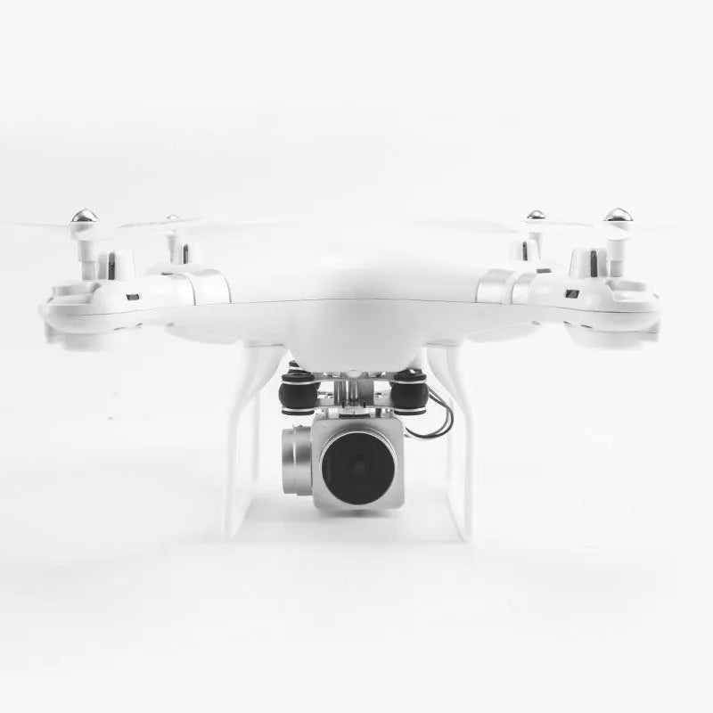 Black HD aerial photography drone with remote control handle showing maximum altitude above 120 metres