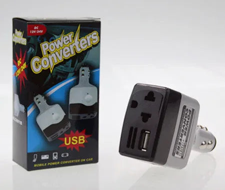 011C car power supply transformer with cigarette lighter plug and USB charging interface