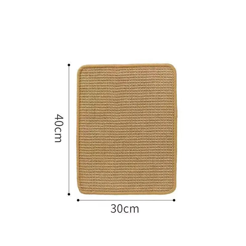 Sisal cat scratch board in pastoral style, available in small and large sizes.