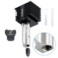 A1 Mini 3D printer hardened steel hot end nozzle assembly with black silicone sleeve
