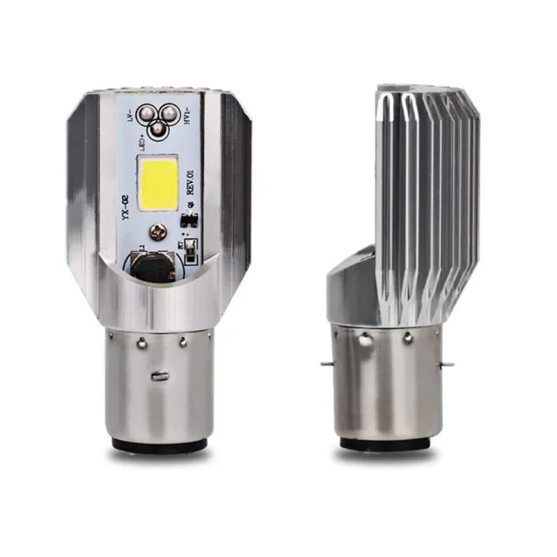 Motorcycle LED headlights with M4 Double Claw H6 H4 Three Claw compatibility in aluminium construction