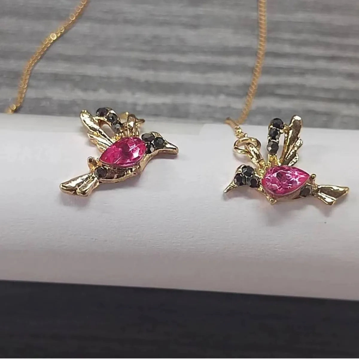 Long style bird hanging earrings with mixed zirconium wings in alloy electroplated construction
