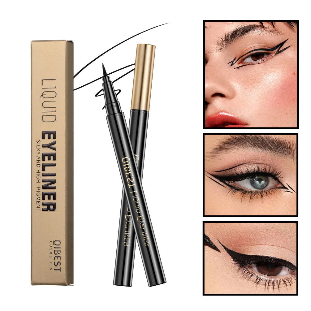 Black liquid eyeliner pen with a precise tip, shown on a clean background.