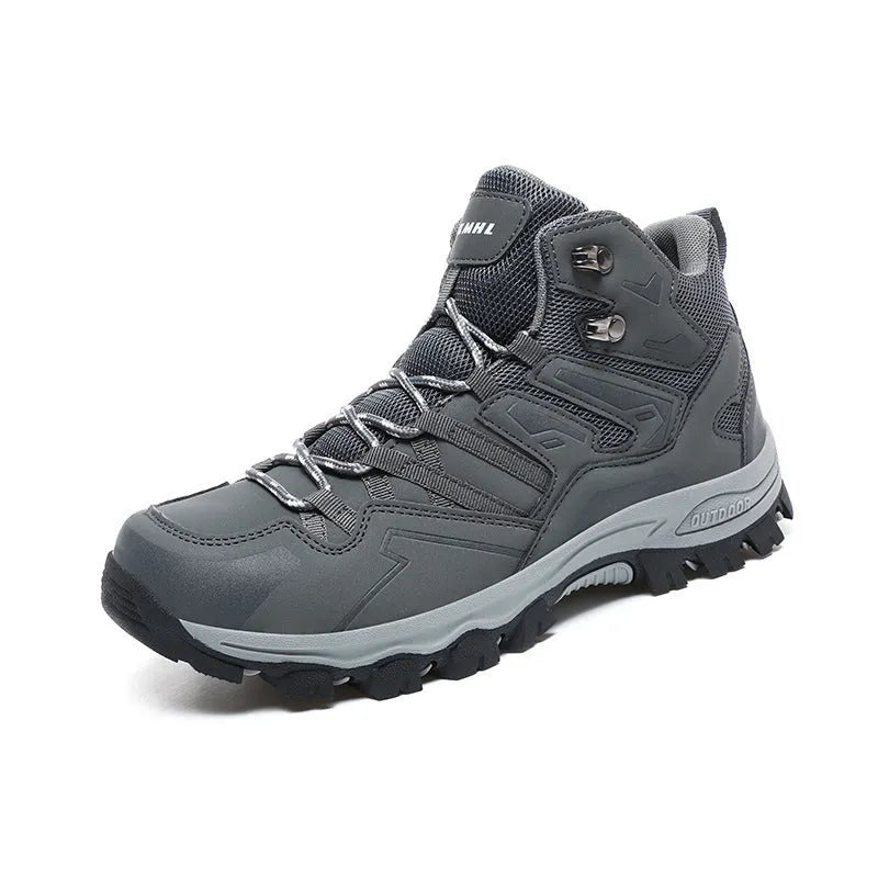 Low top hiking sneakers with rubber sole and flannel upper in black gray light brown pink or purple for mountain climbing