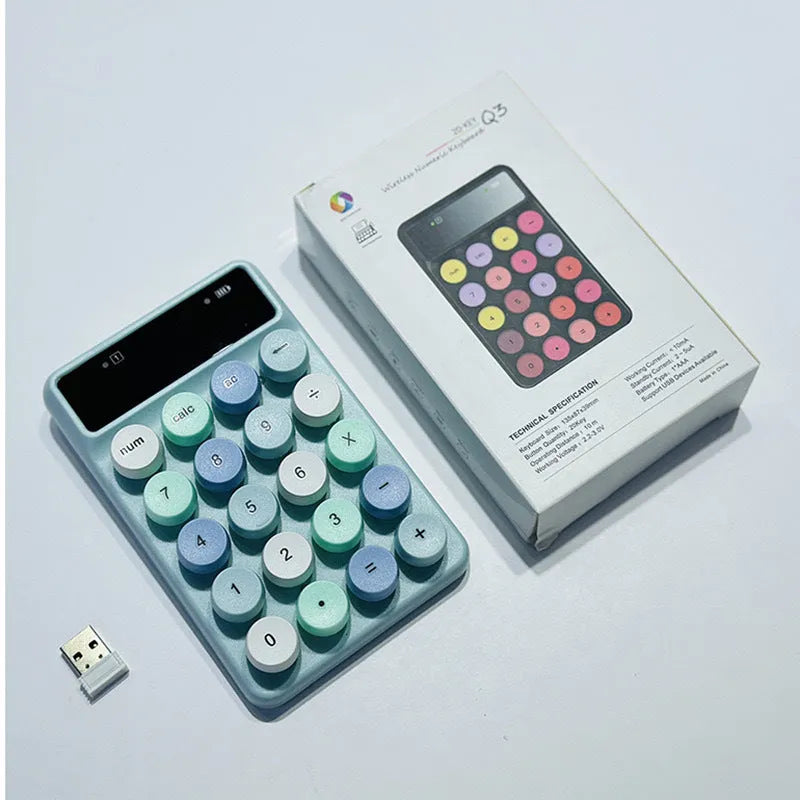 Mini portable wireless keyboard in Macaron colours with ABS plastic construction