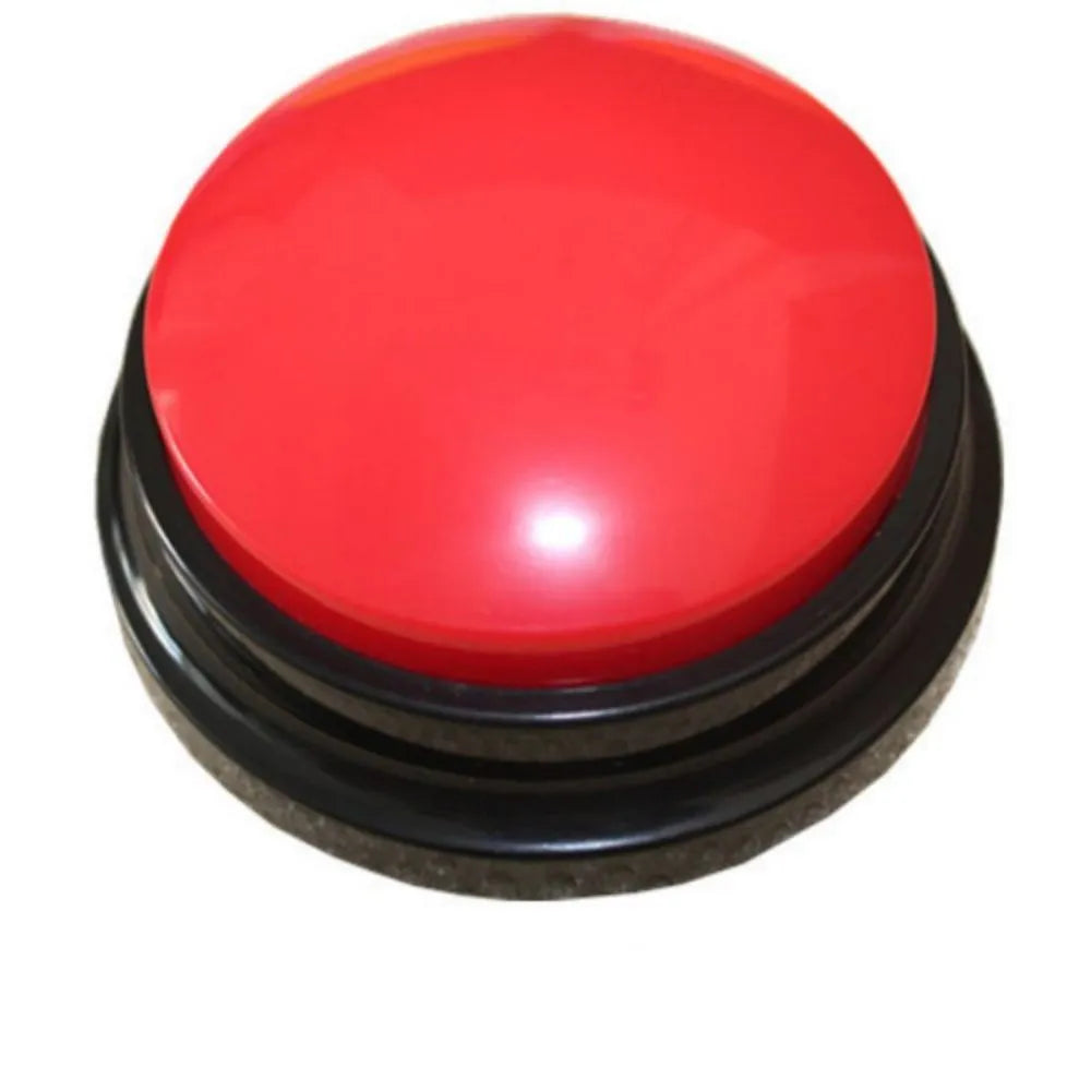 Circular voice recording button for dog training in multiple colour options
