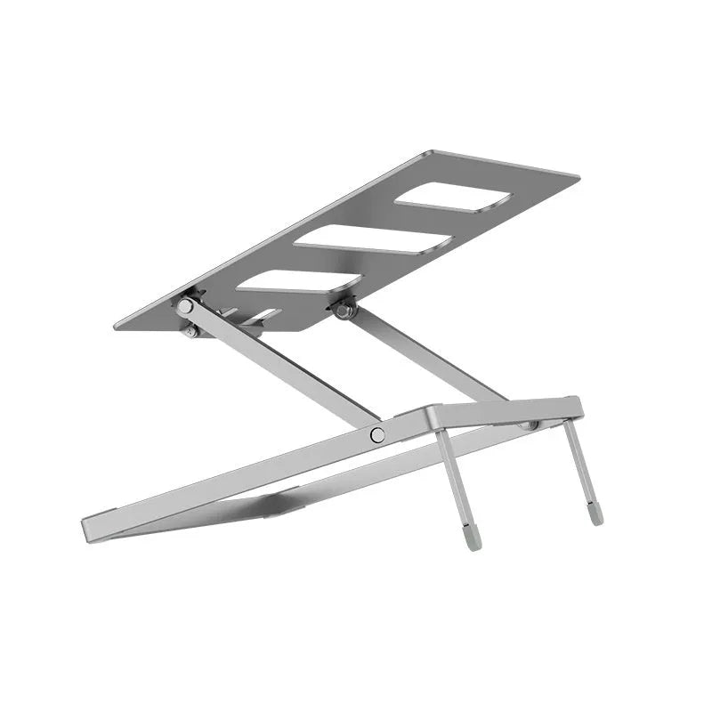 Aluminium alloy folding laptop cooling stand showing 270x210mm dimensions