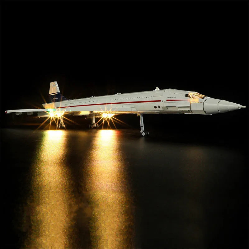 Plastic LED lighting set for small particle building blocks with flash function, colour box 16.5x12x4cm