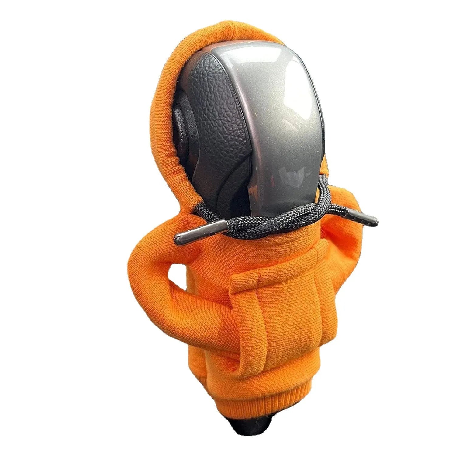 Cloth gear shift knob cover in assorted colours, shown with dimensions of 13 cm by 8 cm.
