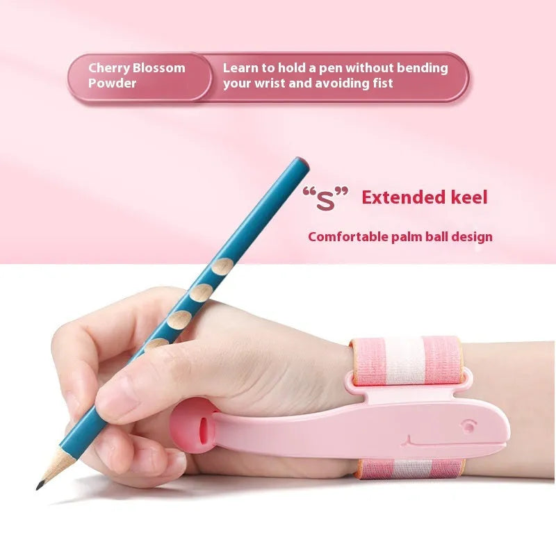 Blue anti-hook wrist brace pen control corrector for children's writing posture